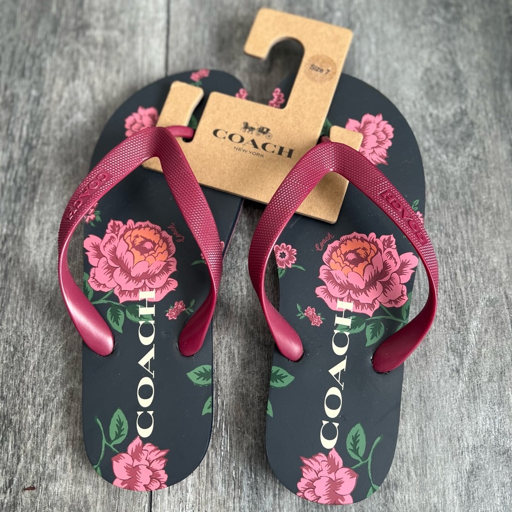 Coach flip flops
